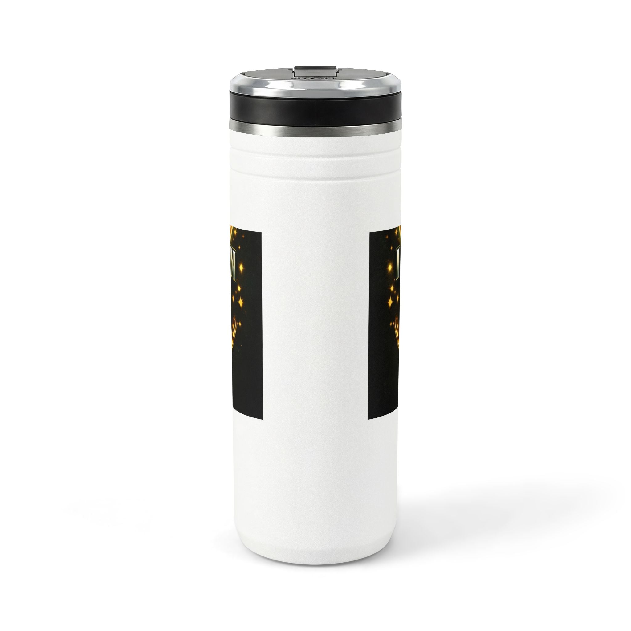 24oz Titan Thermal Straw Tumbler — "I Have Been Growing Longer Than You’ve Been Confused" Gold Chain Design